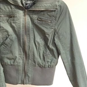 Jacket color green in good condition.